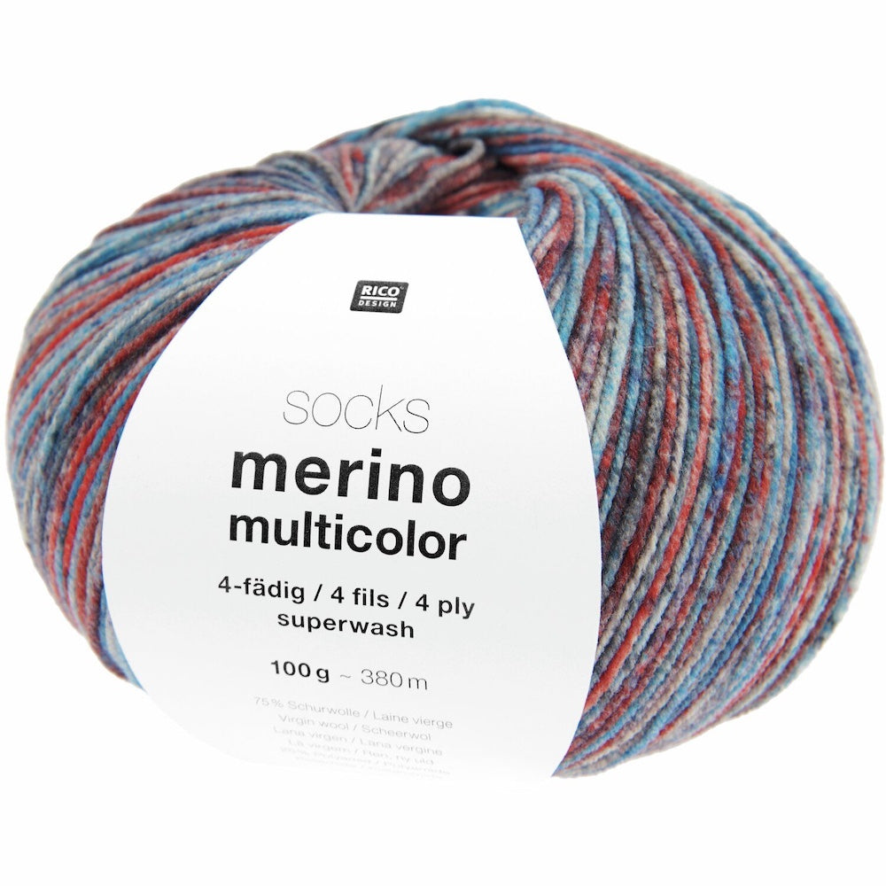 Rico Merino Multicolour 4ply Sock Yarn