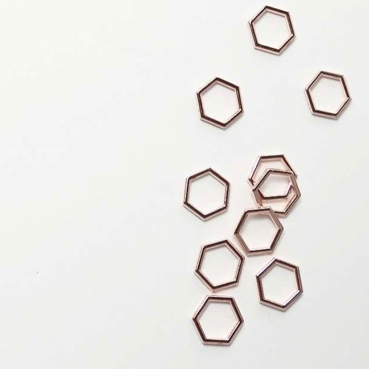 Atomic Knitting Hexagonal Stitch Markers 7mm