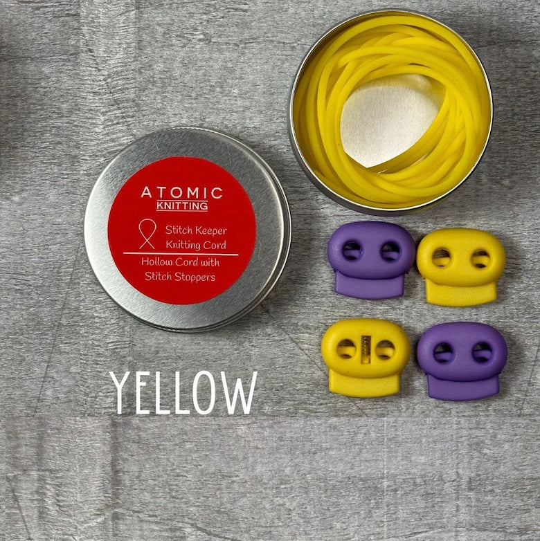 Stitch Keeper Holder Cords and 4 Knitting Stitch Stoppers