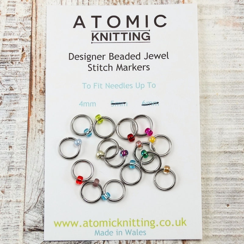 Atomic Knitting Jewel Stitch Markers 4mm Ring