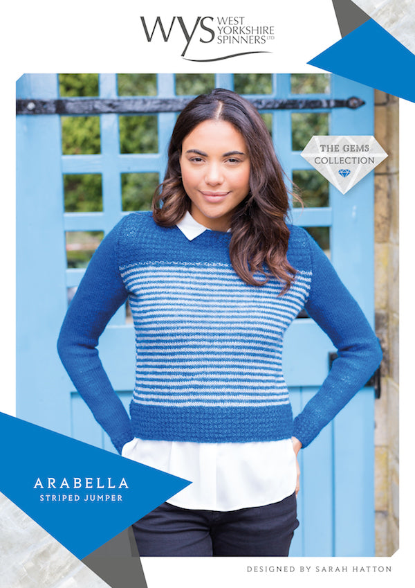 WYS Gems Collection Arabella Striped Jumper - valleywools