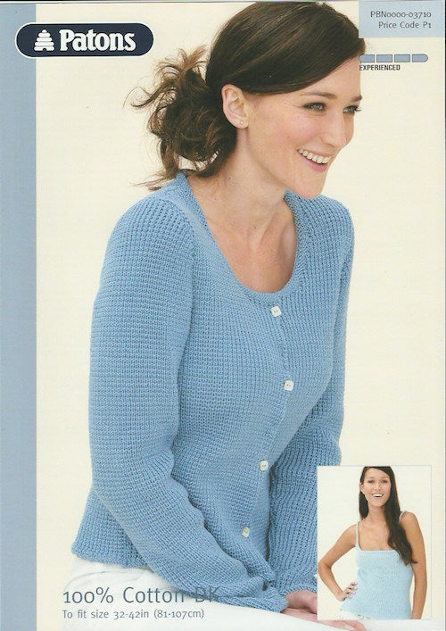 Patons 03710 Knitted Cardigan and Vest