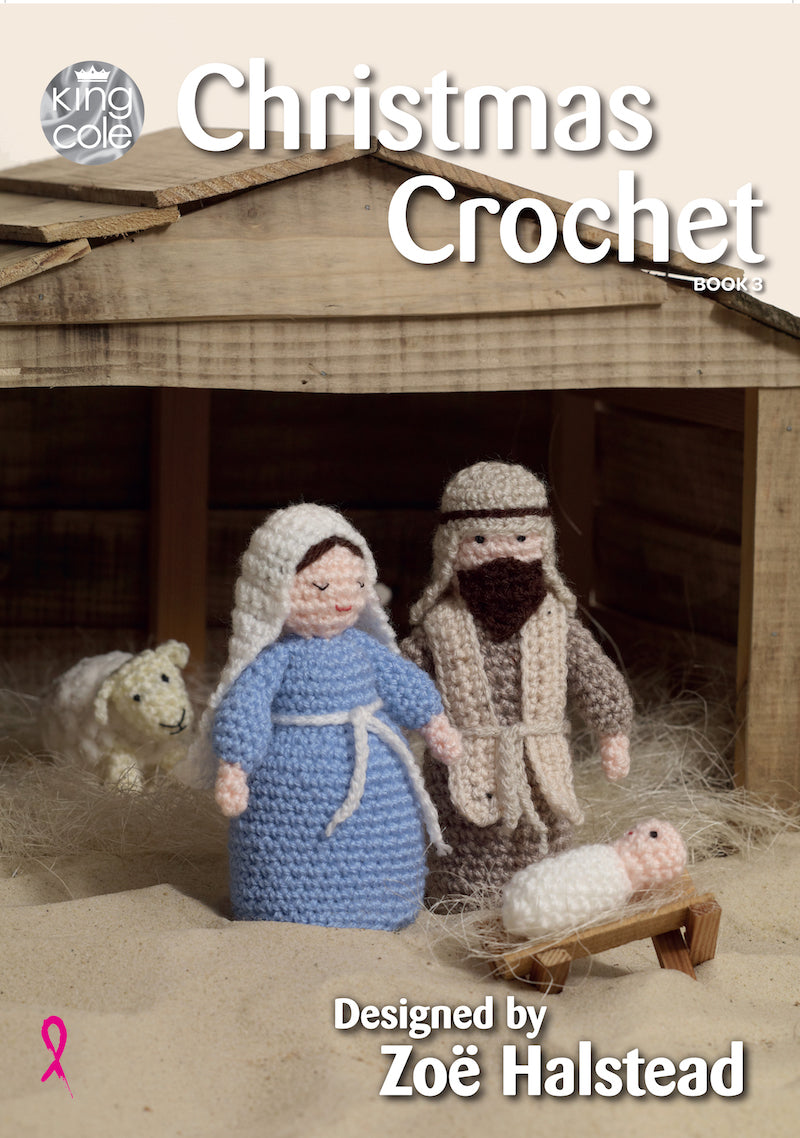 King Cole Christmas Crochet Book 3 designed by Zoe Halstead