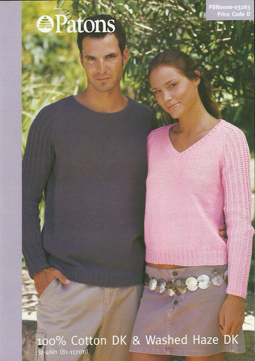 Patons 03263 Knitted Raglan Sweaters