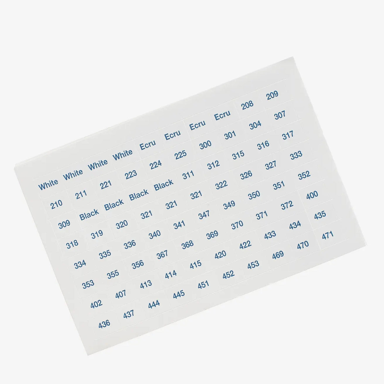 DMC Stranded Thread Number Stickers