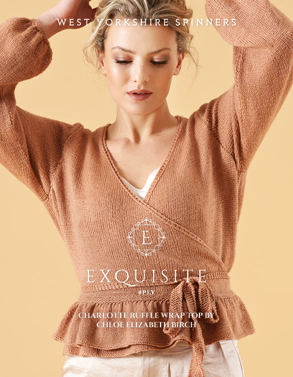 WYS Exquisite 4ply Pattern - Charlotte Ruffle Wrap Top - valleywools