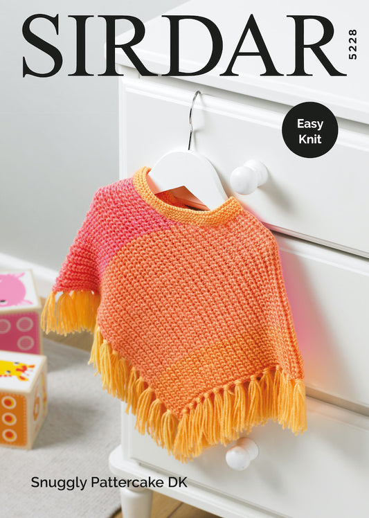 Sirdar Snuggly Pattercake DK 5228 Knitted Poncho