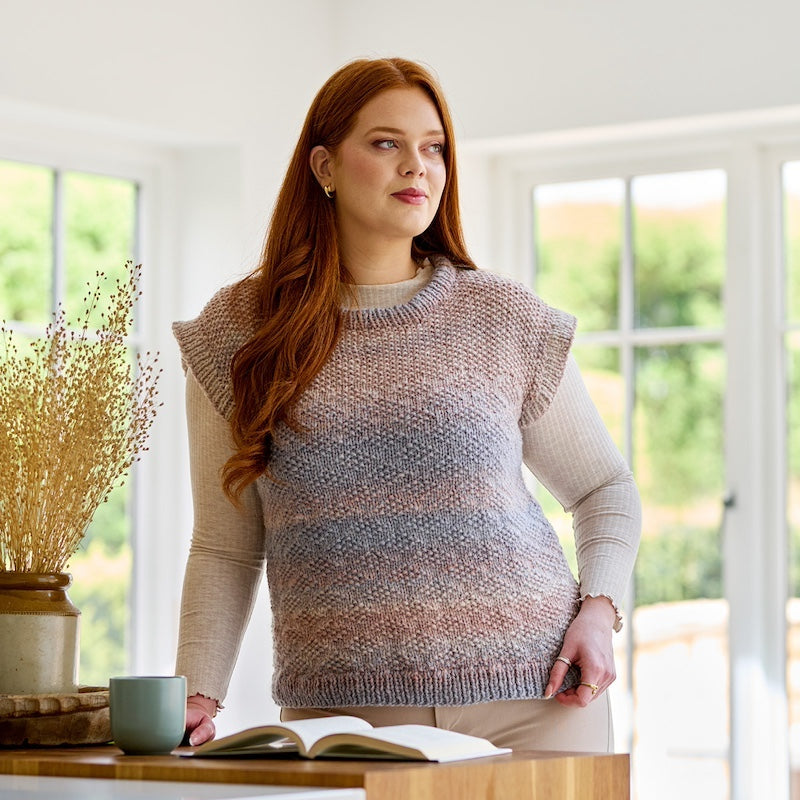 WYS Retreat Twist Chunky Celestine Tank Top & Jumper Knitting Pattern