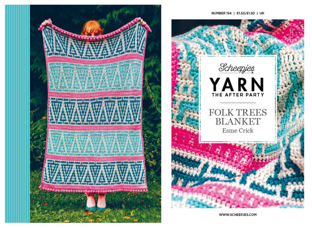 Scheepjes Yarn The After Party 154 Folk Trees Blanket