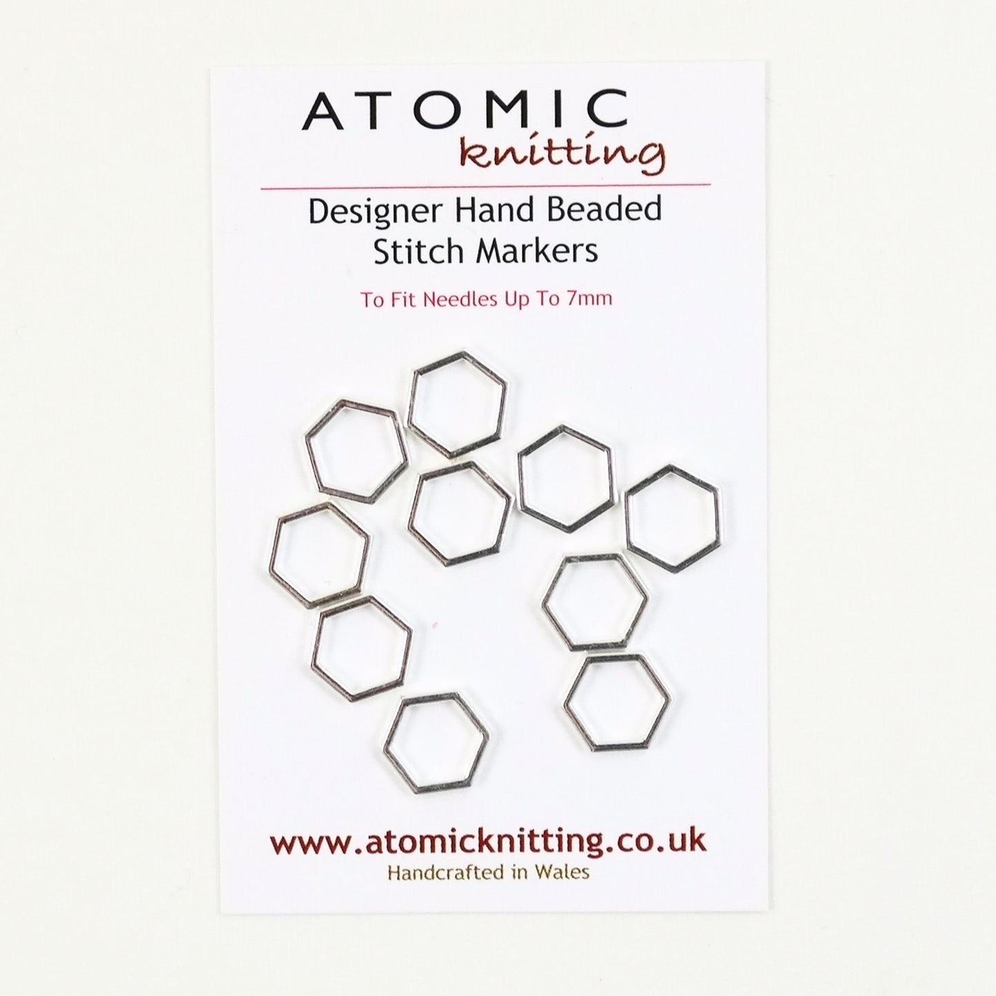 Atomic Knitting Hexagonal Stitch Markers 7mm