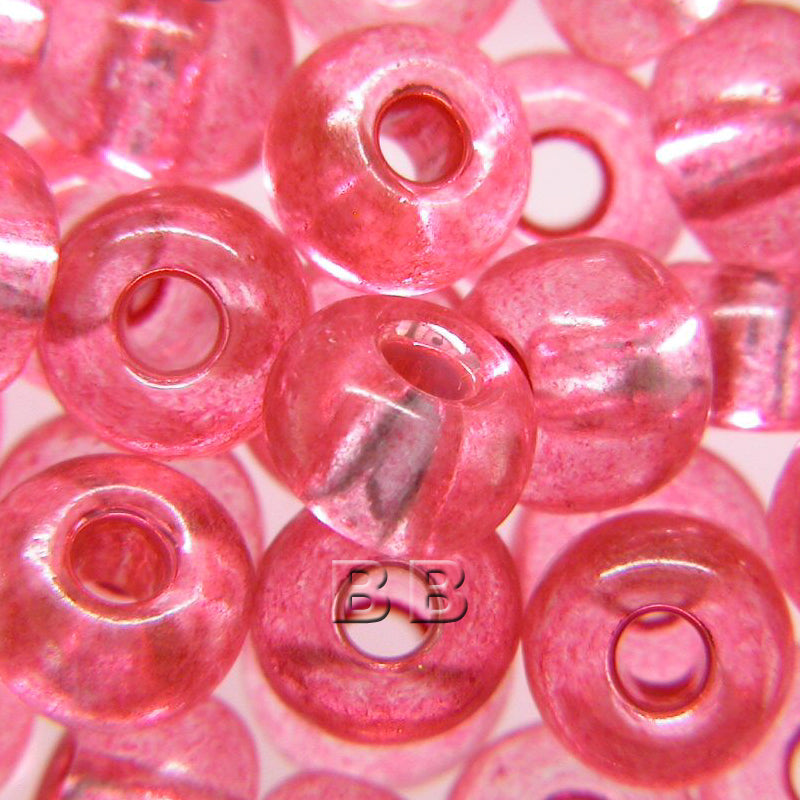 Berry Pink Silver Lined Beads - valleywools