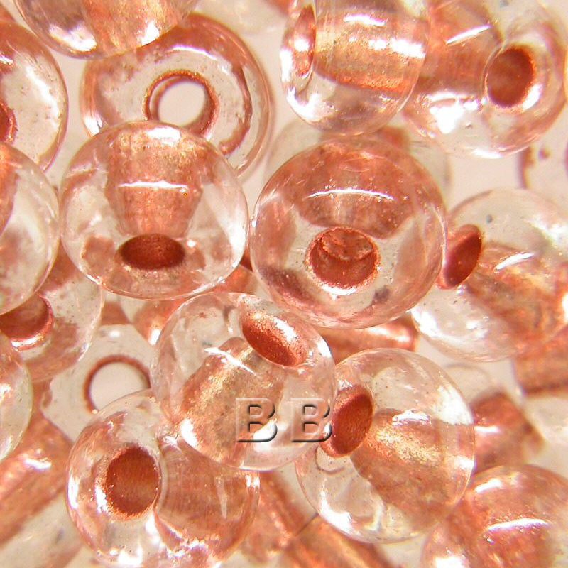 Clear Copper Lined Beads - valleywools
