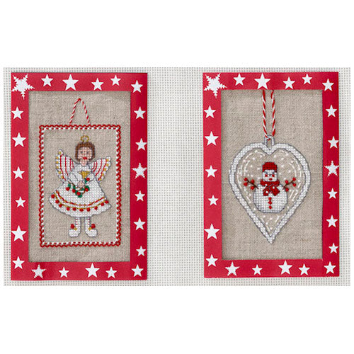 DMC Angel and Snowman Cards (BK780) - valleywools