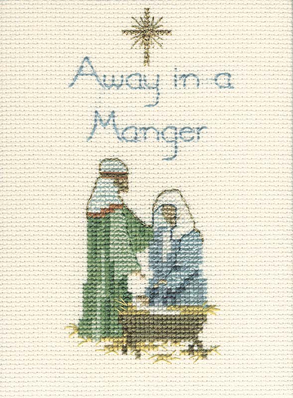 Derwentwater Designs Away in a Manger Christmas Card - valleywools