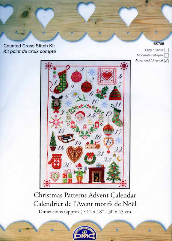 DMC Christmas Patterns Advent Calendar (BK785) - valleywools