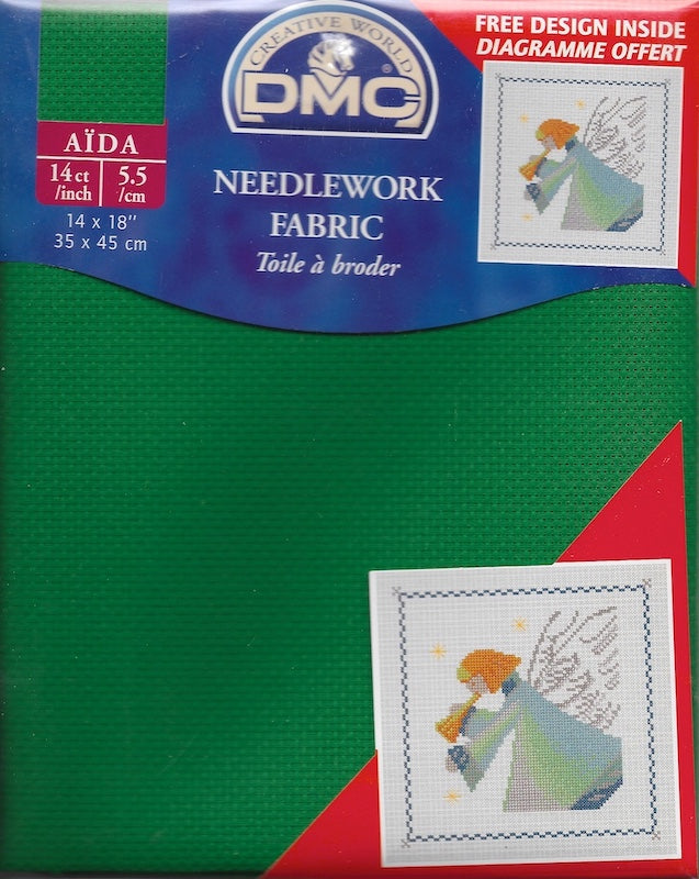 DMC 14 count Green Aida - valleywools