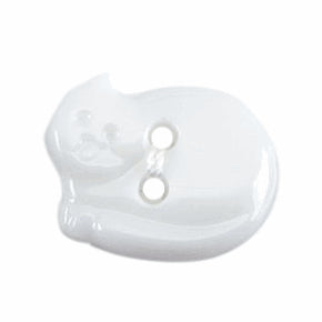 Milward Carded Buttons White Cat, size 17mm - valleywools