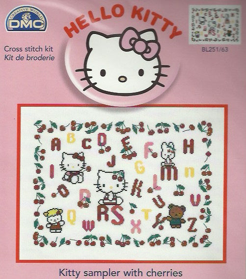 DMC Kitty Sampler with Cherries - valleywools