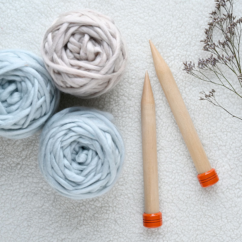 Knit Pro Jumbo Birch Single Point and Circular Needles - valleywools