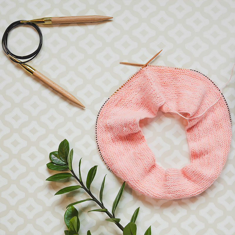 Knit Pro Basix Birch Fixed Circular Needles 80cm - valleywools