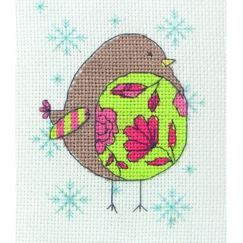 Anchor Christmas Mini Robin Cross Stitch Kit - valleywools