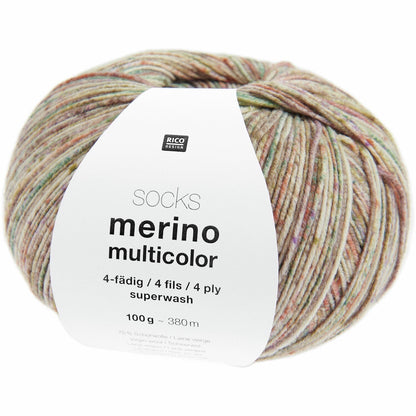Rico Merino Multicolour 4ply Sock Yarn
