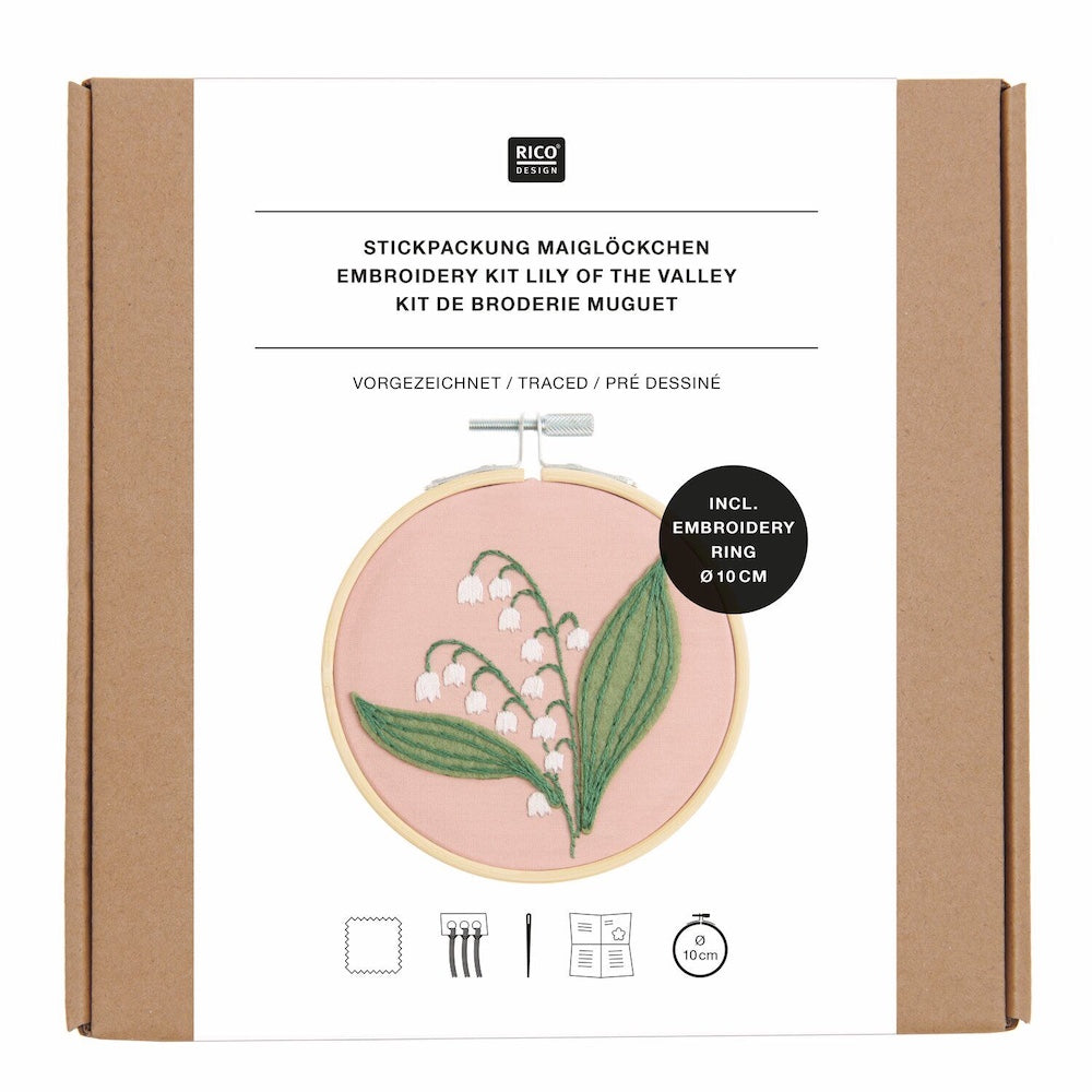 Embroidery Kit Pre-printed Lily of The Valley