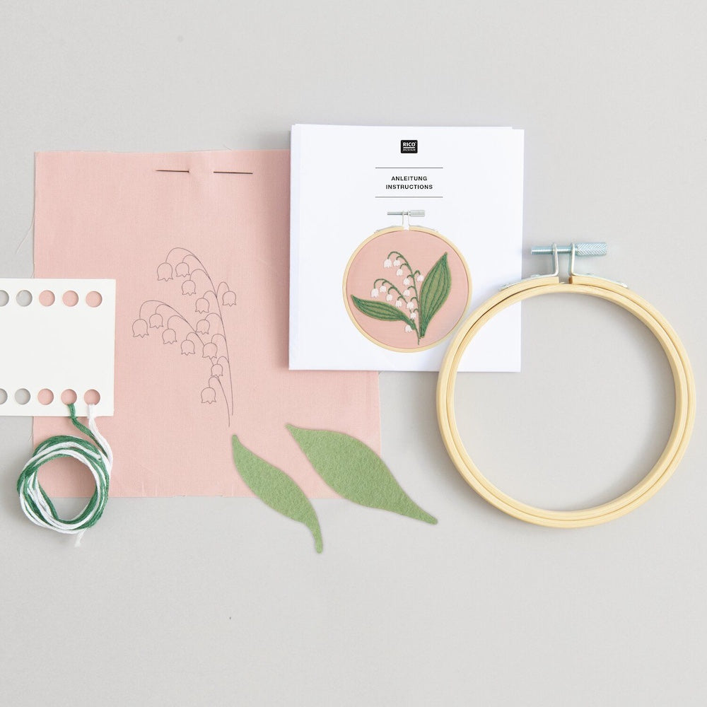 Embroidery Kit Pre-printed Lily of The Valley