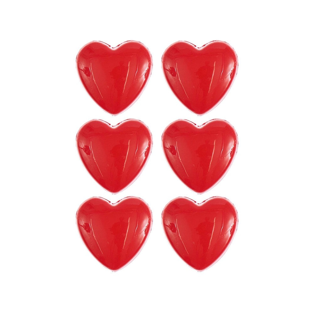 Rico Heart Buttons, 6 per card