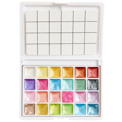 Rico Mini Metallic Watercolour Set, 24 Colours