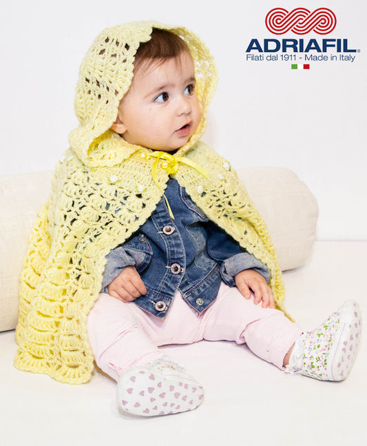 Adriafil Dolcezza Crochet Baby Pattern - 1501 Cape
