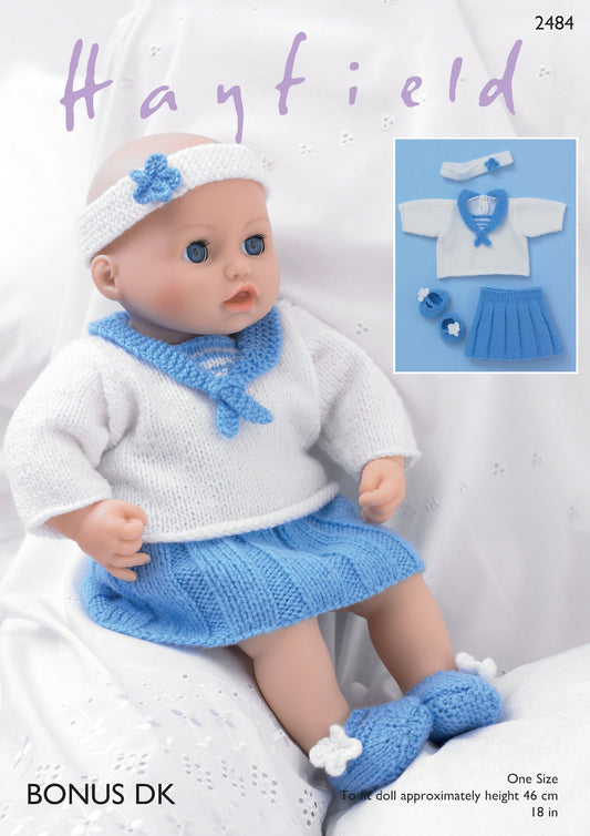 Hayfield Bonus DK 2484 Baby Doll Sailor Outfit