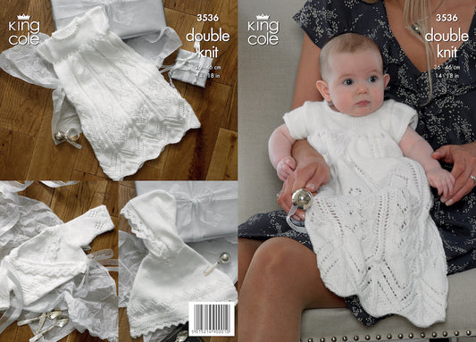 King Cole Pattern No 3536 Christening Set (DK)