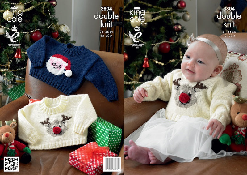 King Cole 3804 Baby/Child Christmas Sweaters (DK)