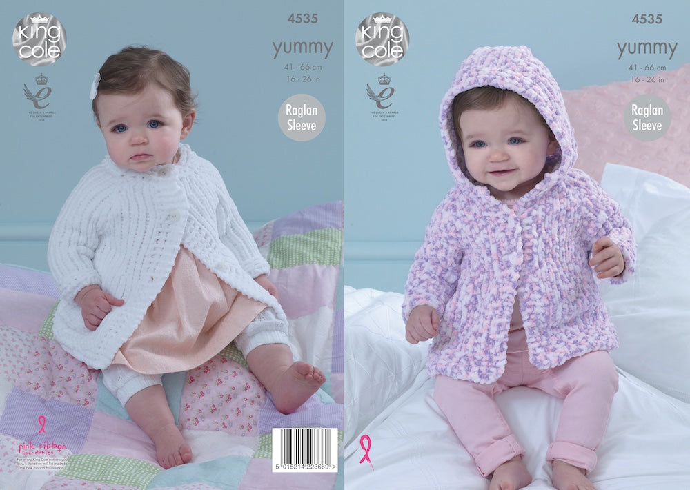 King Cole Knitting Pattern No. 4535 Babies Jacket (Chunky)
