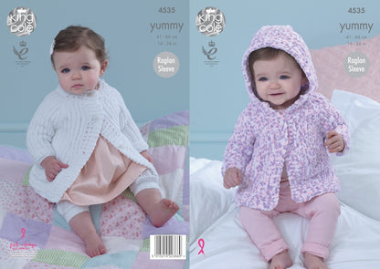 King Cole Knitting Pattern No. 4535 Babies Jacket (Chunky)