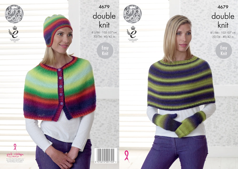 King Cole Pattern No. 4679 Capes, Hat & Mittens (DK)