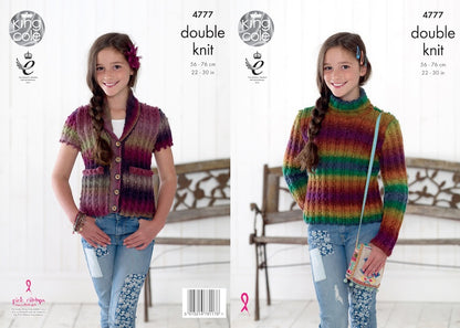 King Cole Knitting Pattern No. 4777 Sweater & Waistcoat (DK)