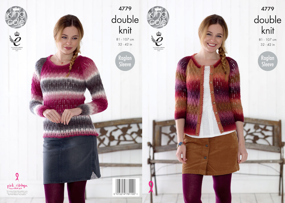 King Cole Pattern No. 4779 Sweater & Cardigan (DK)