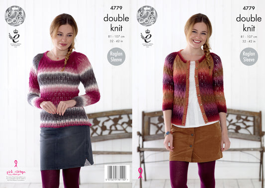 King Cole Pattern No. 4779 Sweater & Cardigan (DK)