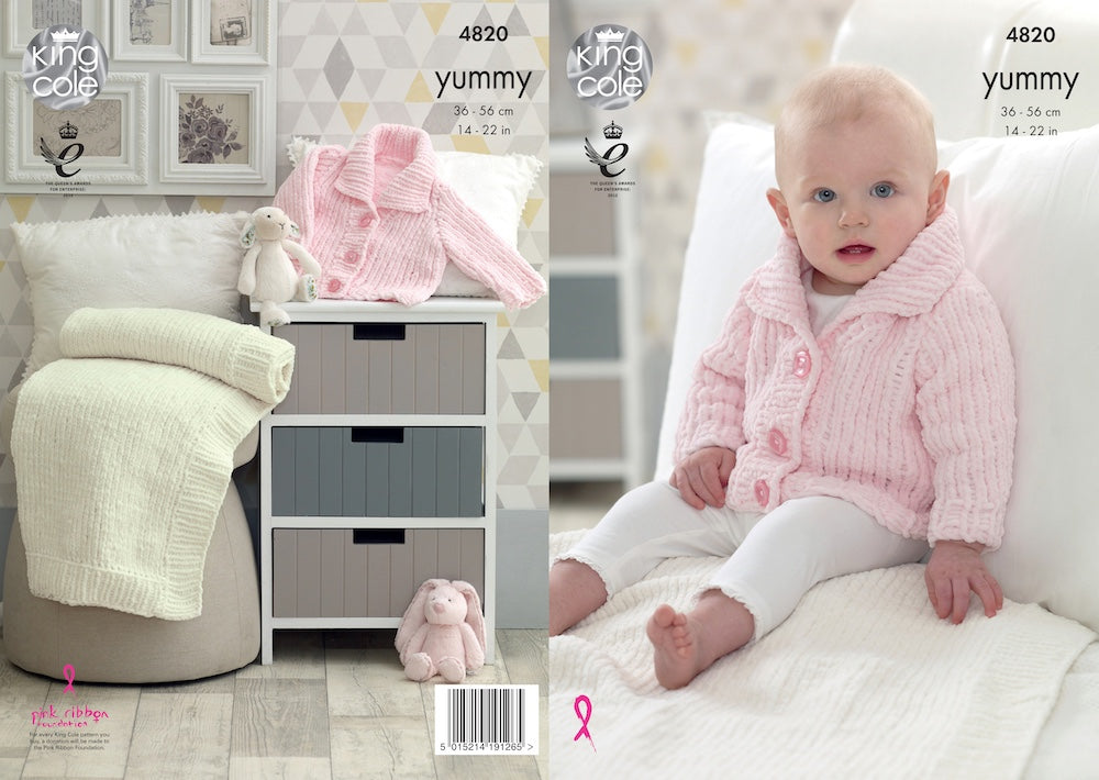 King Cole Knitting Pattern No. 4820 Jacket & Blanket (Chunky)