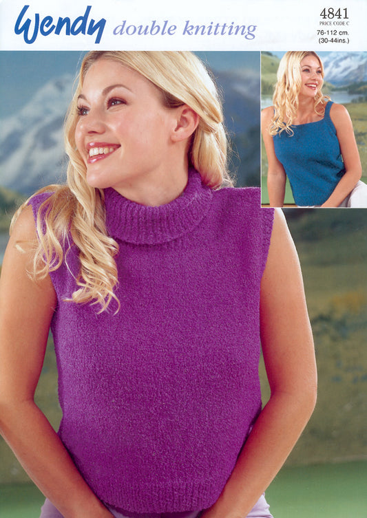 Wendy 4841 Knitted Polo Neck and Strappy Tops