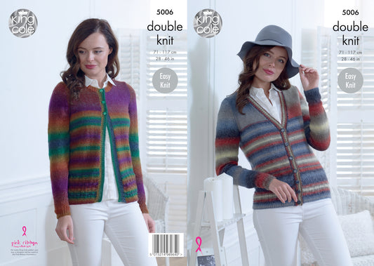 King Cole Pattern No. 5006 Cardigans (DK)
