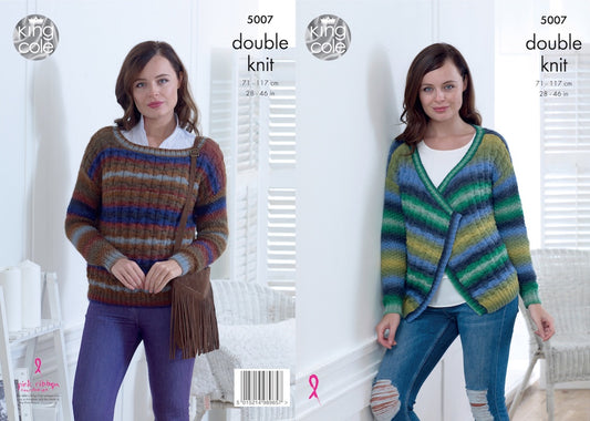 King Cole Pattern No. 5007 Cardigan & Sweater (DK)