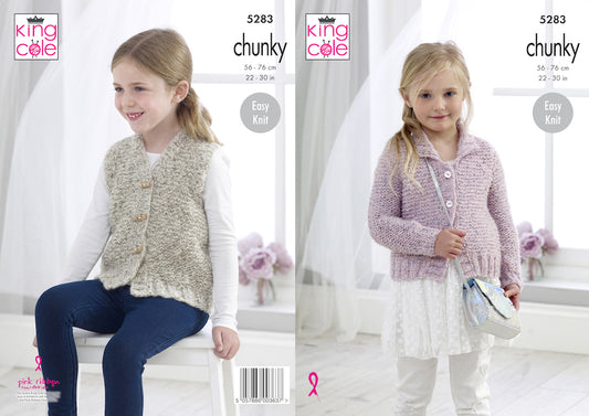 King Cole Pattern No. 5283 Cardigan & Waistcoat (Chunky)