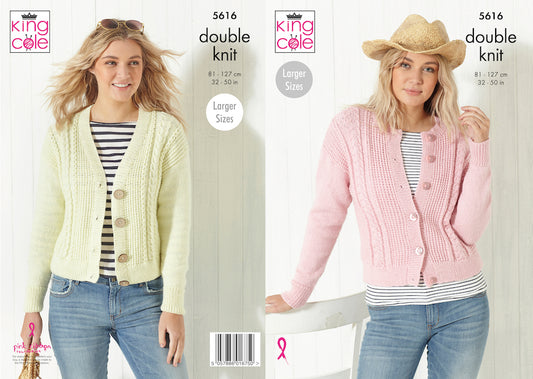 King Cole Pattern No. 5616 Ladies Cardigans DK