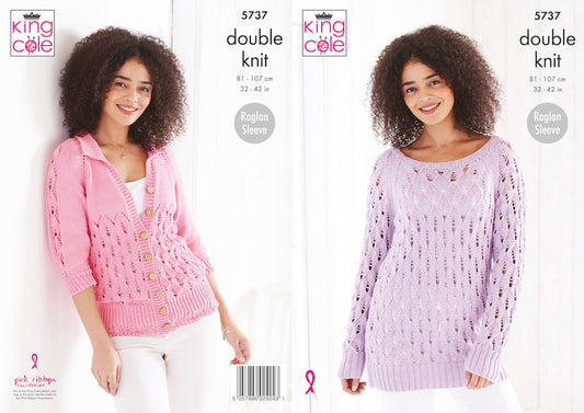 King Cole Pattern Cottonsoft DK 5737 Sweater & Cardigan