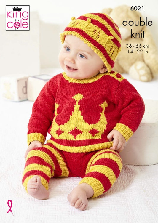King Cole Pattern 6021 Baby Set DK