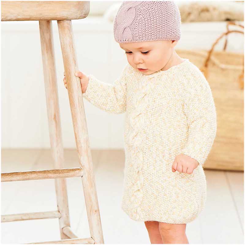 Rico Baby Knitting Pattern 1040 Sweater, Dress and Hat DK