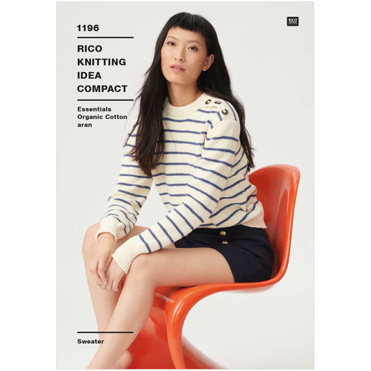 Rico Essential Organic Cotton Aran Pattern 1196 Sweater